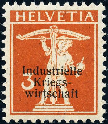 Briefmarken: IKW1 - 1918 Industrielle Kriegswirtschaft, Aufdruck dünne Schrift