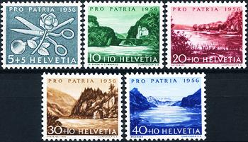 Stamps: B76-B80 - 1956 Symbols, lakes and watercourses