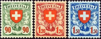 Stamps: 163y-165y - 1940 Chalked fiber paper