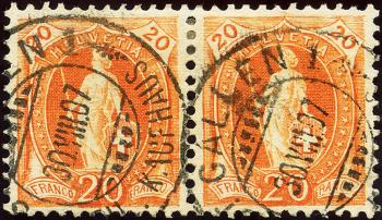 Briefmarken: 86C - 1907 weisses Papier, 14 Zähne, WZ