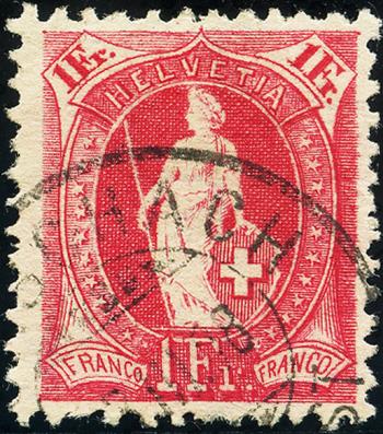 Briefmarken: 91C - 1907 Faserpapier, 14 Zähne, WZ