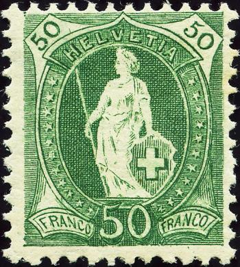 Briefmarken: 90C - 1907 weisses Papier, 14 Zähne, WZ