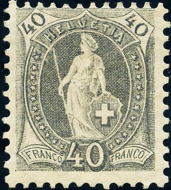 Briefmarken: 69D - 1894 weisses Papier, 13 Zähne, KZ B