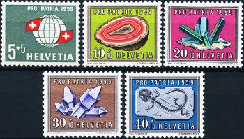 Thumb-1: B91-B95 - 1959, Globo del mondo, minerali e fossili