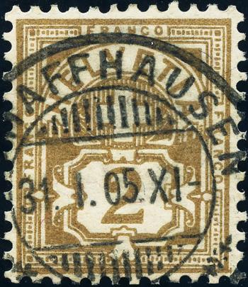Briefmarken: 58B - 1894 Faserpapier, KZ B