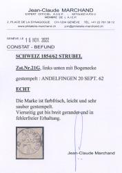 Thumb-2: 21G - 1862, Stampa Berna, 4a tiratura, carta Zurigo