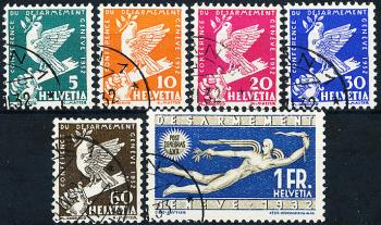 Stamps: 185-190 - 1932 Commemorative issue for the disarmament conference in Geneva
