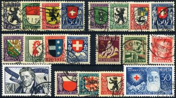 Thumb-1: J29-J48 - 1924-1926, Cantonal and Swiss coat of arms
