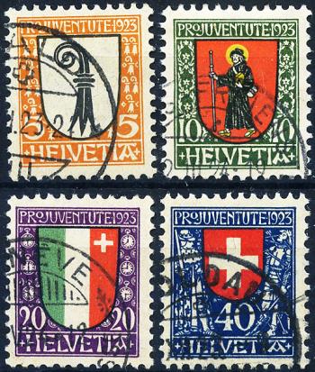 Thumb-1: J25-J28 - 1923, Armoiries cantonales et suisses
