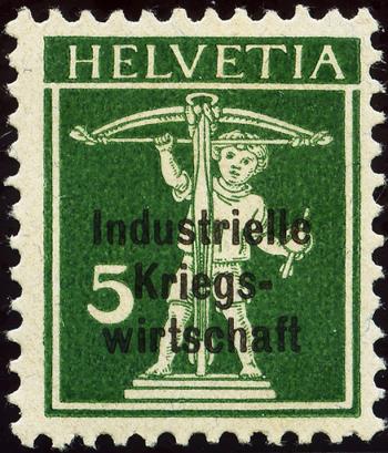Stamps: IKW10 - 1918 Industrial wartime economy, overprint in bold type