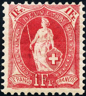 Briefmarken: 75E - 1903 weisses Papier, 14 Zähne, KZ B