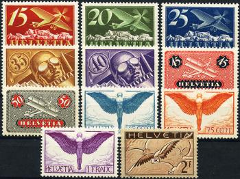 Briefmarken: F3-F13 - 1923-1930 Verschiedene sinnbildliche Darstellungen, Ausgabe mit glattem Papier