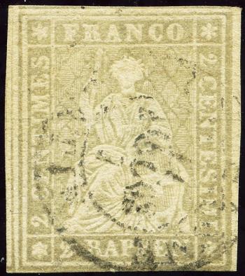 Stamps: 21G - 1862 Bern print, 4th printing period, Zurich paper