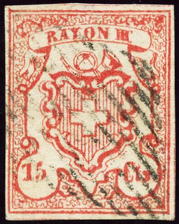 Timbres: 19-T6 MR-II - 1852 Rayonne III centimes