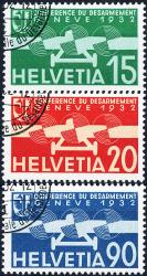 Francobolli: F16-F18 - 1932 Emissione commemorativa per la conferenza sul disarmo di Ginevra