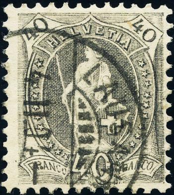 Briefmarken: 69E - 1903 weisses Papier, 14 Zähne, KZ B