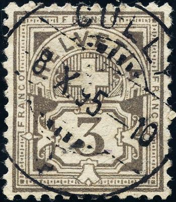 Briefmarken: 59A - 1882 Faserpapier, KZ A
