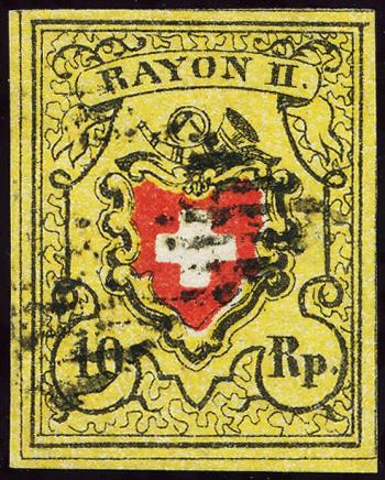 Briefmarken: 16II-T33 D-RO - 1850 Rayon II ohne Kreuzeinfassung