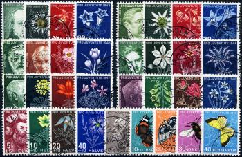 Stamps: J105-J137 - 1943-1950 Various representations