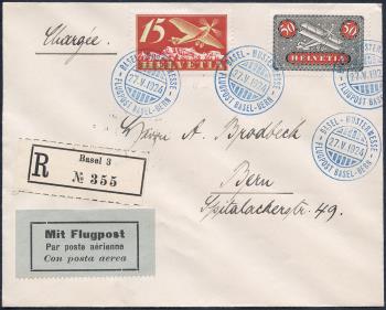 Briefmarken: SF24.3a - 27. Mai 1924 Basler Mustermesse