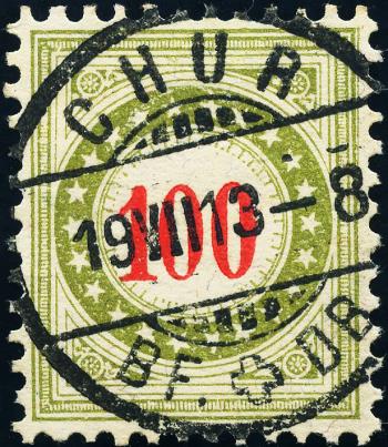 Stamps: NP21Gc N - 1903-1905 Frame light greenish olive, numeral vermilion, type II