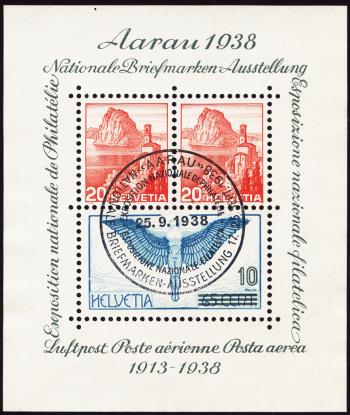 Timbres: W11 - 1938 Bloc d'Aarau