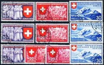 Briefmarken: 219-227,226a - 1939 Schweizerische Landesausstellung in Zürich