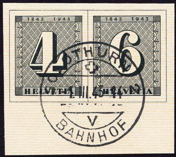 Thumb-1: W12-W13 - 1943, Einzelwerte aus Jubiläumsblock 100 Jahre Schweizerische Postmarken