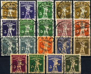 Stamps: 117-183 - 1909-1930 fiber paper