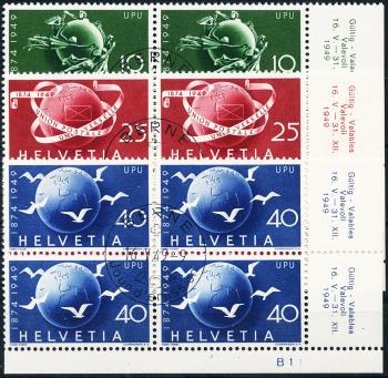 Francobolli: 294-296 - 1949 75 anni di Unione Postale Universale