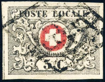 Timbres: 10 - 1850 Vaud 5