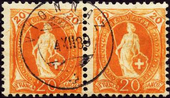 Briefmarken: 66A - 1900 weisses Papier, 14 Zähne, KZ B
