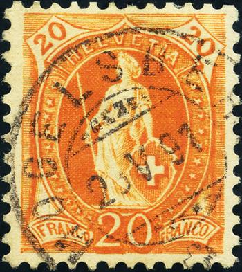 Stamps: 66C - 1891 white paper, 13 teeth, KZ A