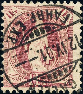 Briefmarken: 71E - 1900 weisses Papier, 14 Zähne, KZ B