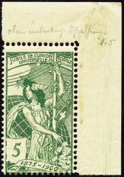 Timbres: 77A.3.02 - 1900 25 ans Union postale universelle
