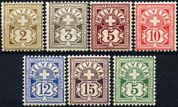 Francobolli: 58B-65B - 1894-1899 Schema numerico, carta in fibra, KZ B