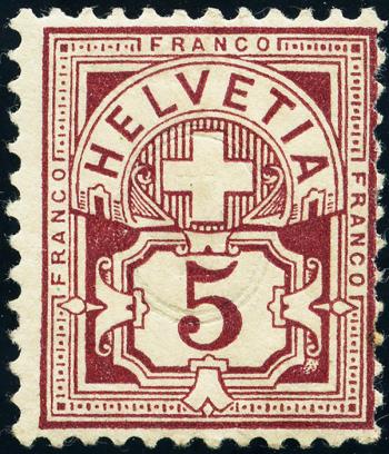 Briefmarken: 54 - 1882 weisses Papier, KZ A