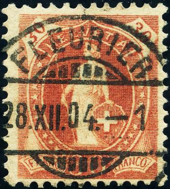 Briefmarken: 68E - 1901 weisses Papier, 14 Zähne, KZ B