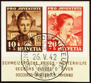 Stamps: J98I-J99I - 1941 Souvenir sheet for the war winter aid