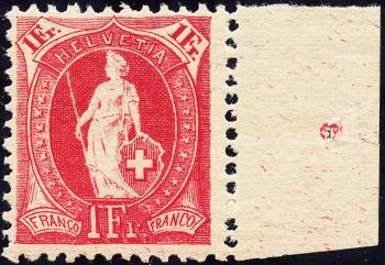 Briefmarken: 91C - 1907 weisses Papier, 14 Zähne, WZ
