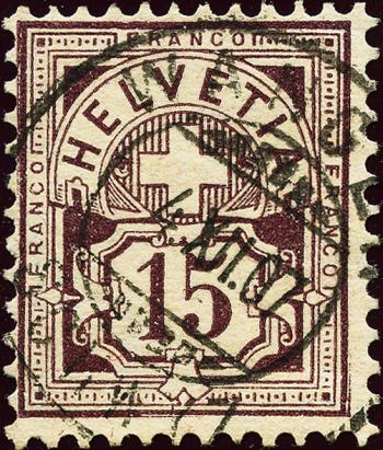 Briefmarken: 85 - 1906 Faserpapier mi WZ