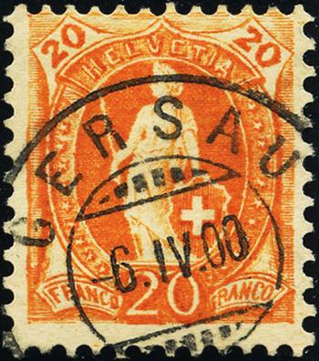 Stamps: 66D - 1895 weisses Papier, 13 Zähne, KZ B