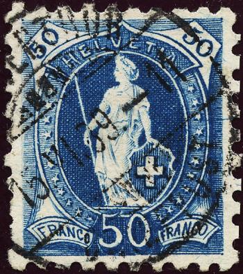 Briefmarken: 70B - 1888 weisses Papier, 11 Zähne, KZ A