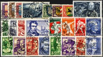 Briefmarken: J49-J72 - 1929-1934 Pro Juventute, Verschiedene Darstellungen