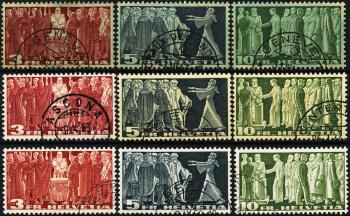 Stamps: 216v-218x - 1938-1955 Symbolic representations