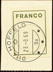 Briefmarken: FZ6 - 1962 Blockschrift, Kreis 19.2 mm