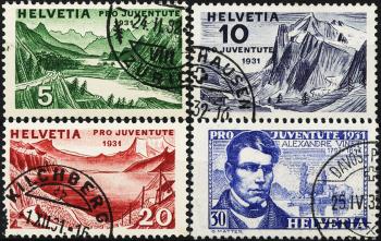 Stamps: J57-J60 - 1931 Landscapes and portraits of Alexandre Vinets