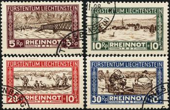 Timbres: W7-W10 - 1928 Détresse du Rhin
