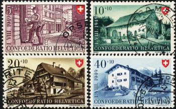 Francobolli: B42-B45 - 1949 Lavoro e casa svizzera IV