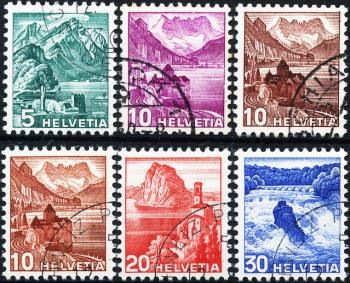 Stamps: 202yRM-207yRM - 1936-1942 New landscape images